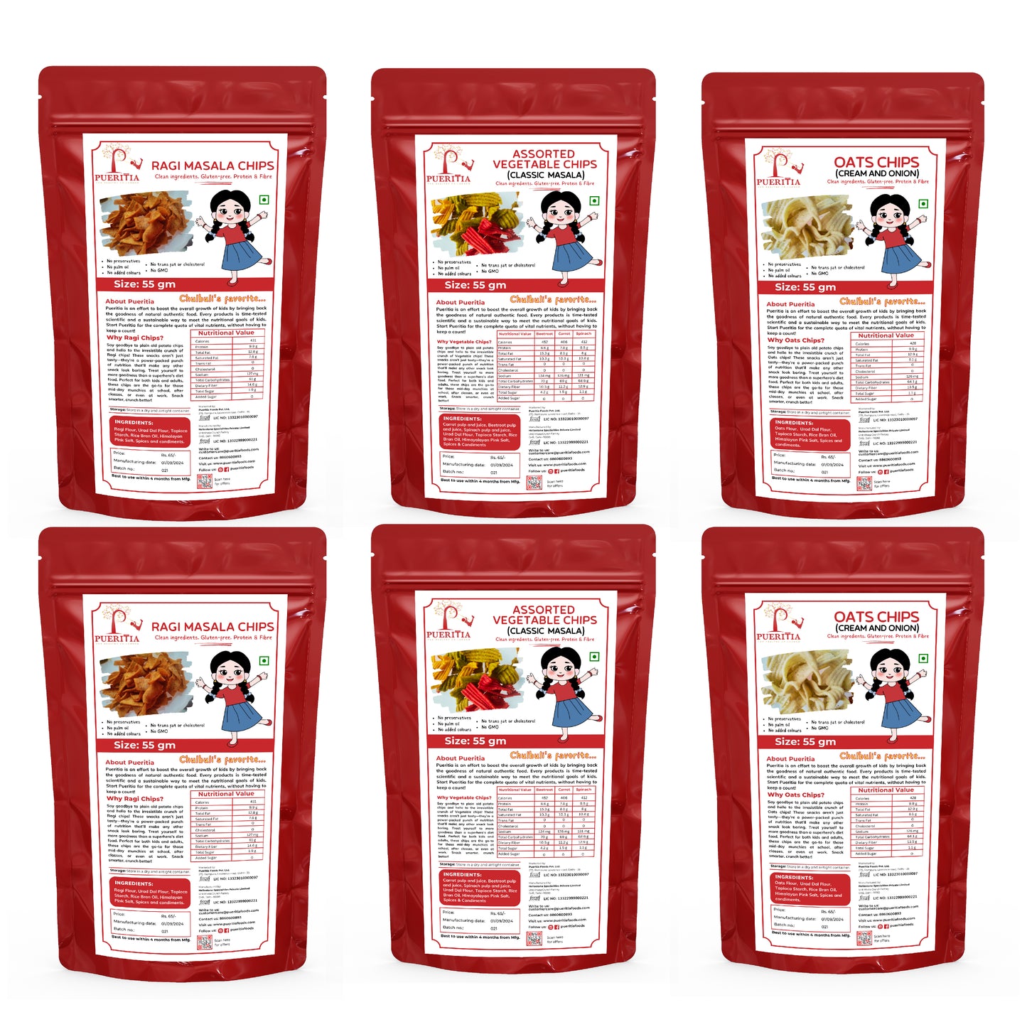 Assorted Vegetables Masala Protein Chips