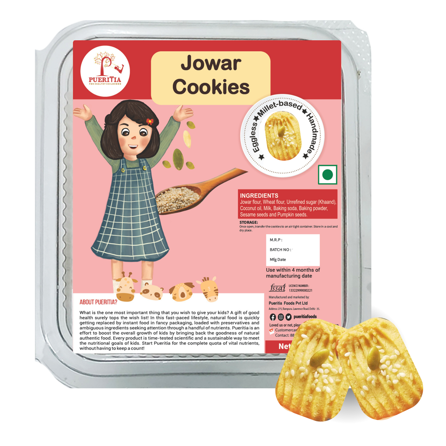 Jowar Sesame-Pumpkin Seeds Cookies