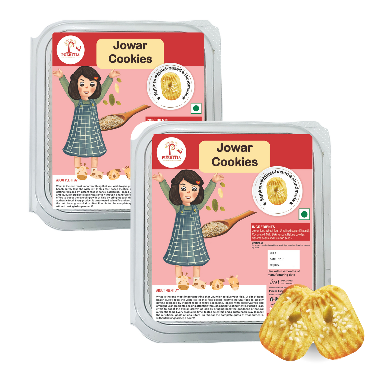 Jowar Sesame-Pumpkin Seeds Cookies