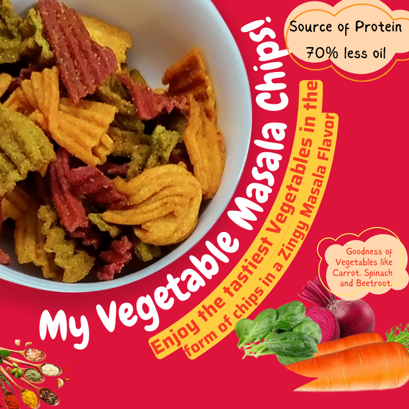 Assorted Vegetables Masala Protein Chips