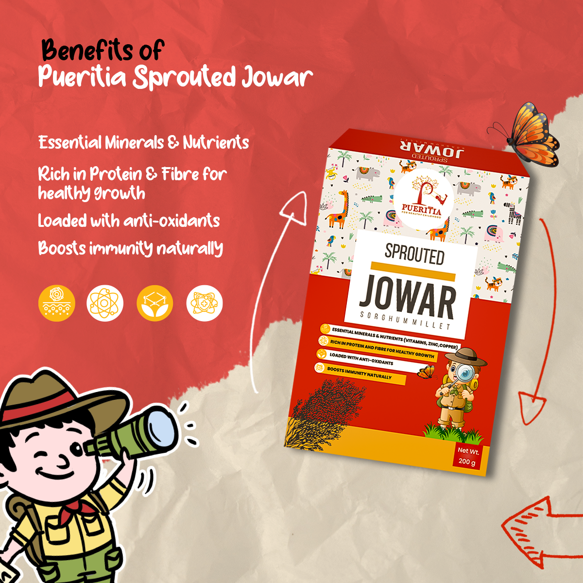 Combo of Sprouted Jowar Powder and Soaked Dry Fruit Powder