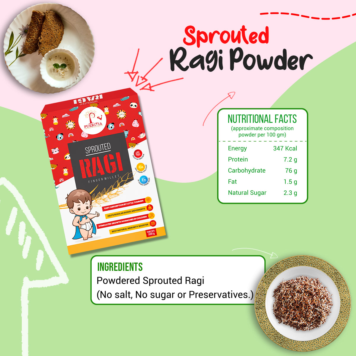 Sprouted Ragi Powder